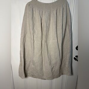 Chico's Beige Eyelet-Hem A-Line Skirt